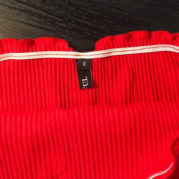 Ribbed Strapless Top - Picture 2 of 2